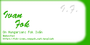 ivan fok business card